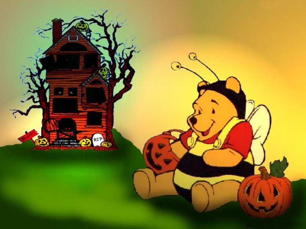 Winnie the Pooh Halloween ape, Tigro e Pimpi, 1024x768 HD, PC