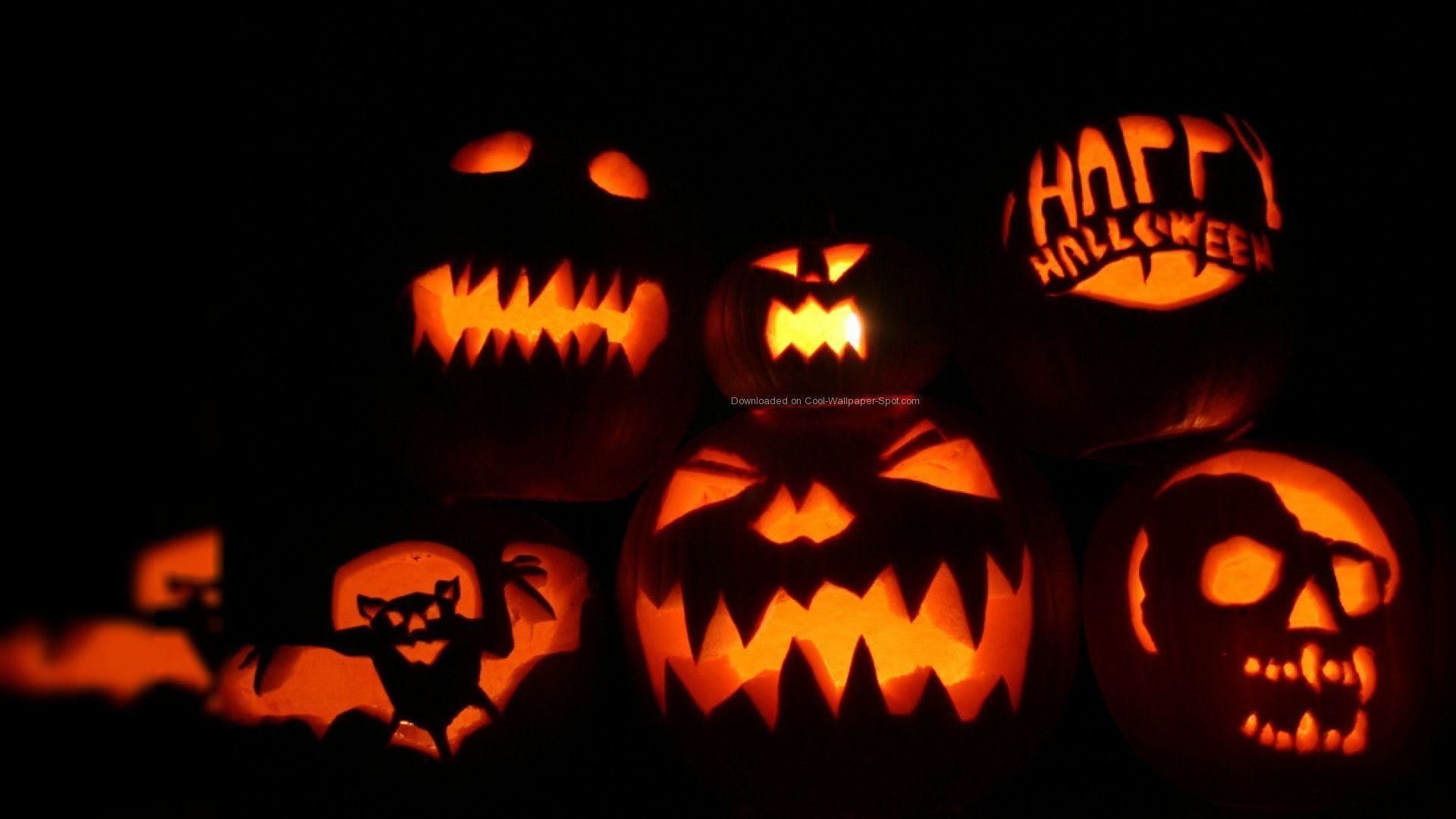 Zucche di Halloween illuminate, 1920x1080 Full HD 1080p, Laptop