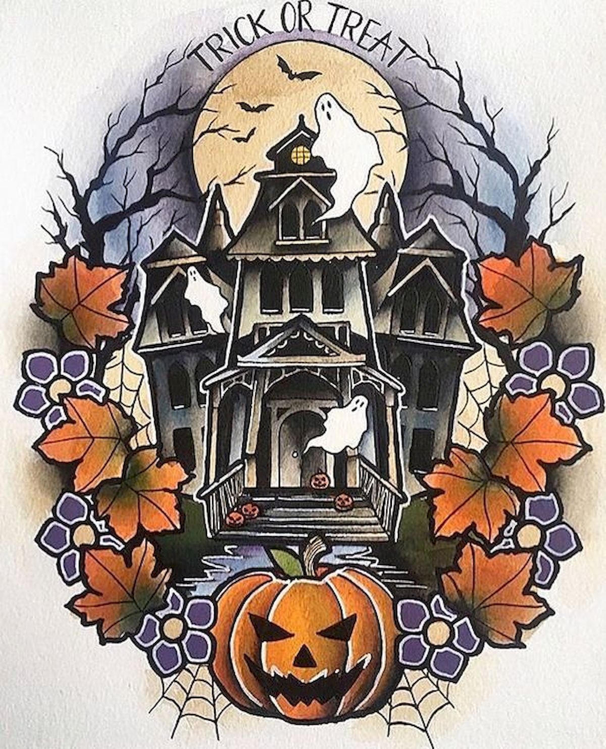 Casa stregata Halloween fantasmi, 1200x1485 Full HD Verticale, Smartphone