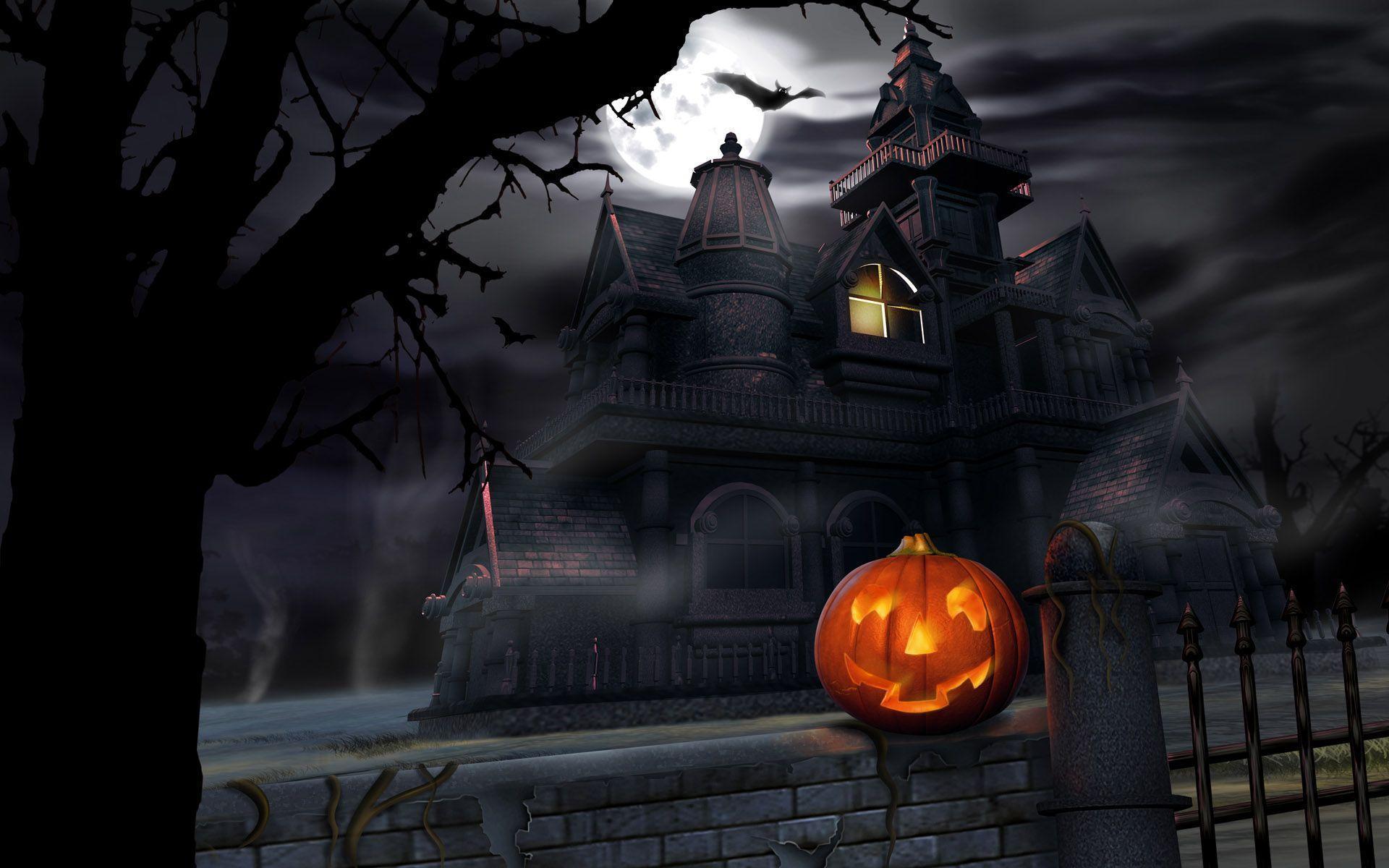Casa infestata con zucca Halloween, 1920x1200 Full HD+, PC