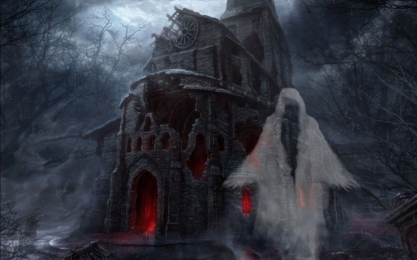 Castello infestato e fantasma, 1369x853 HD, Desktop