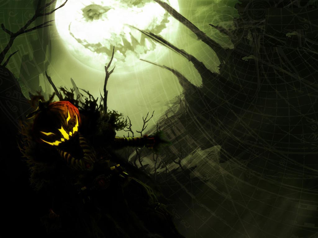Zucca inquietante foresta oscura, 1024x768 HD, Laptop