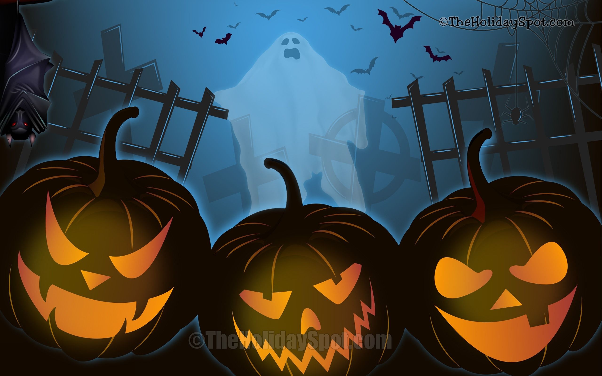 Zucche Halloween e fantasma, 2560x1600 WQXGA, MacBook Pro