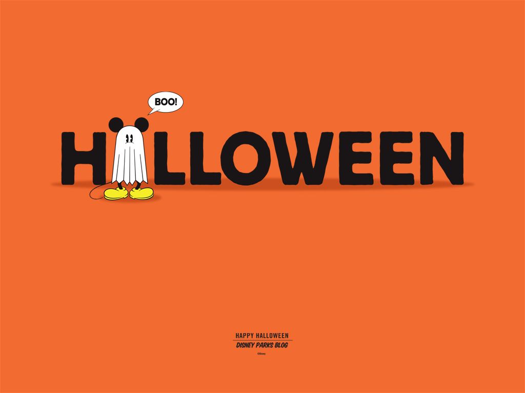 Topolino fantasma scritta Halloween, Disney, sfondo 1024x768 HD, Desktop