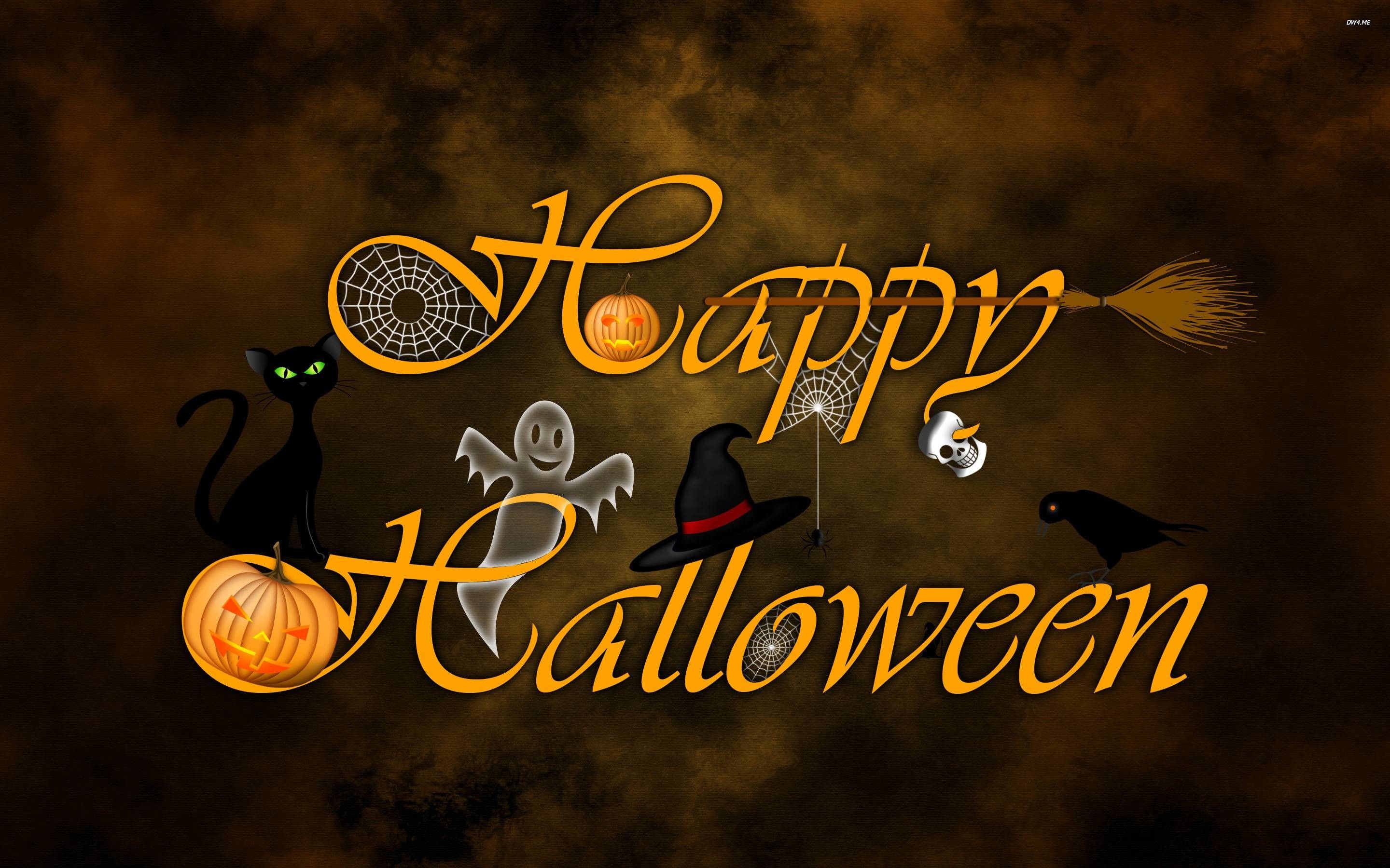 Happy Halloween testo decorativo, sfondo 2880x1800 2K, Desktop