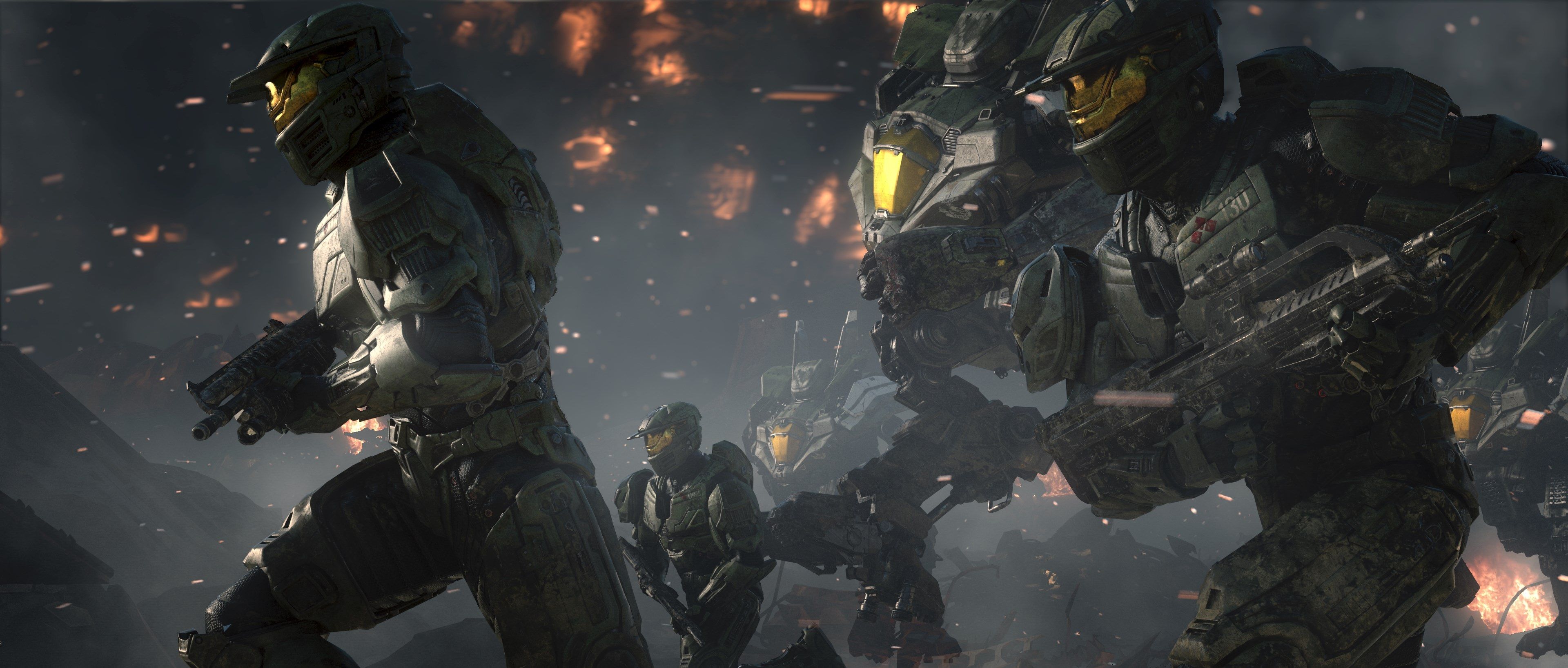 Halo Wars soldati in battaglia, 3840x1636 Ultrawide, Dual Monitor