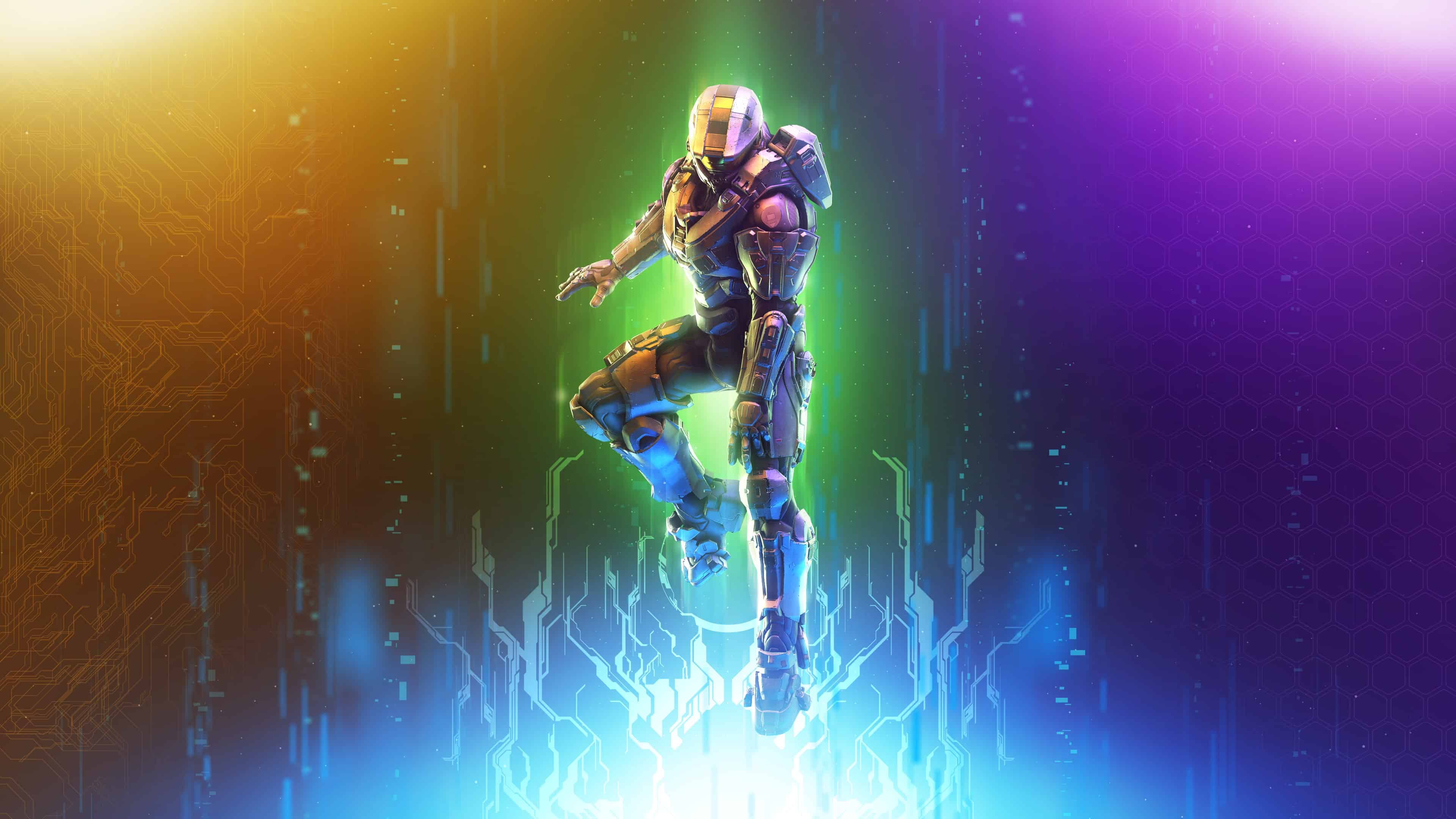 Halo Master Chief energia colorata, 3840x2160 Ultra HD, 4K TV