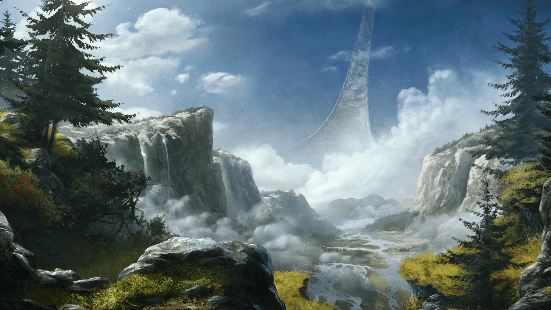 Halo Reach paesaggio anello spaziale, 1920x1080 Full HD 1080p, Desktop