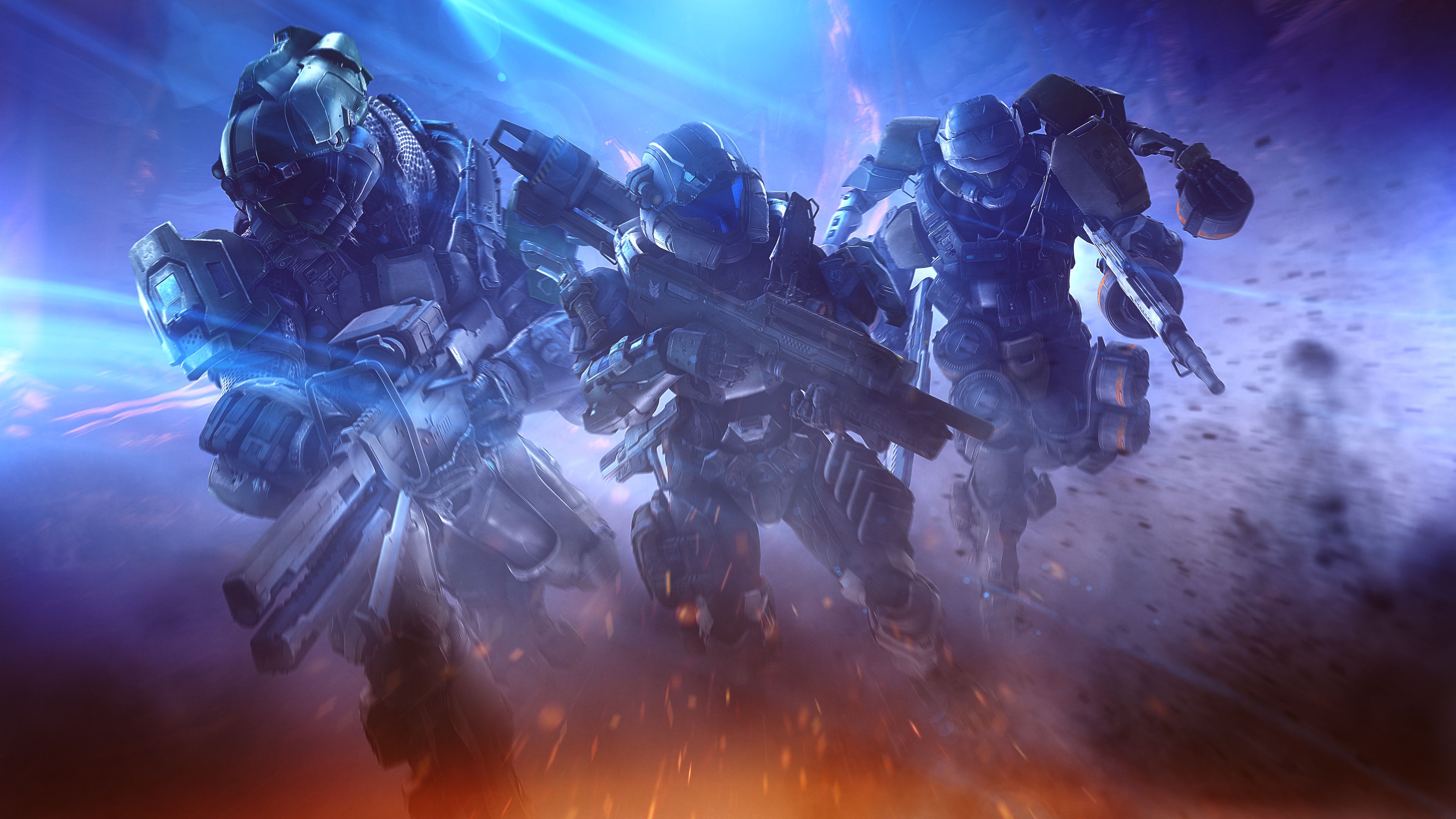 Halo Spartan Fireteam artwork, 3840x2160 4K Ultra HD, Monitor 4K