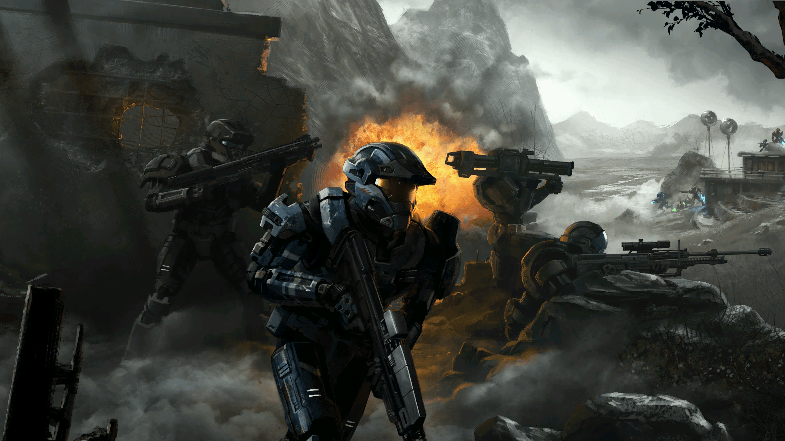 Halo Reach Firefight soldati, Master Chief, 2560x1440 2K, Desktop
