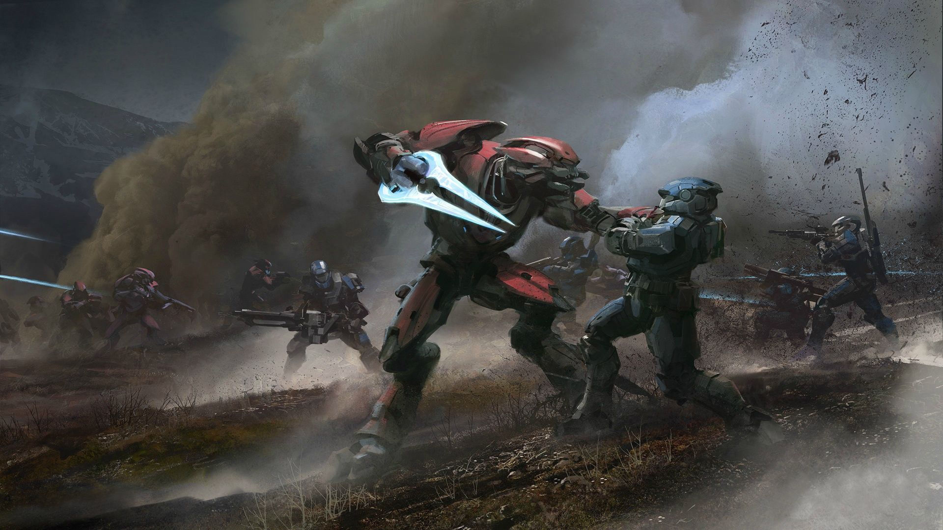 Spartan Halo scena battaglia, Master Chief, 3840x2160 Ultra HD, 4K TV
