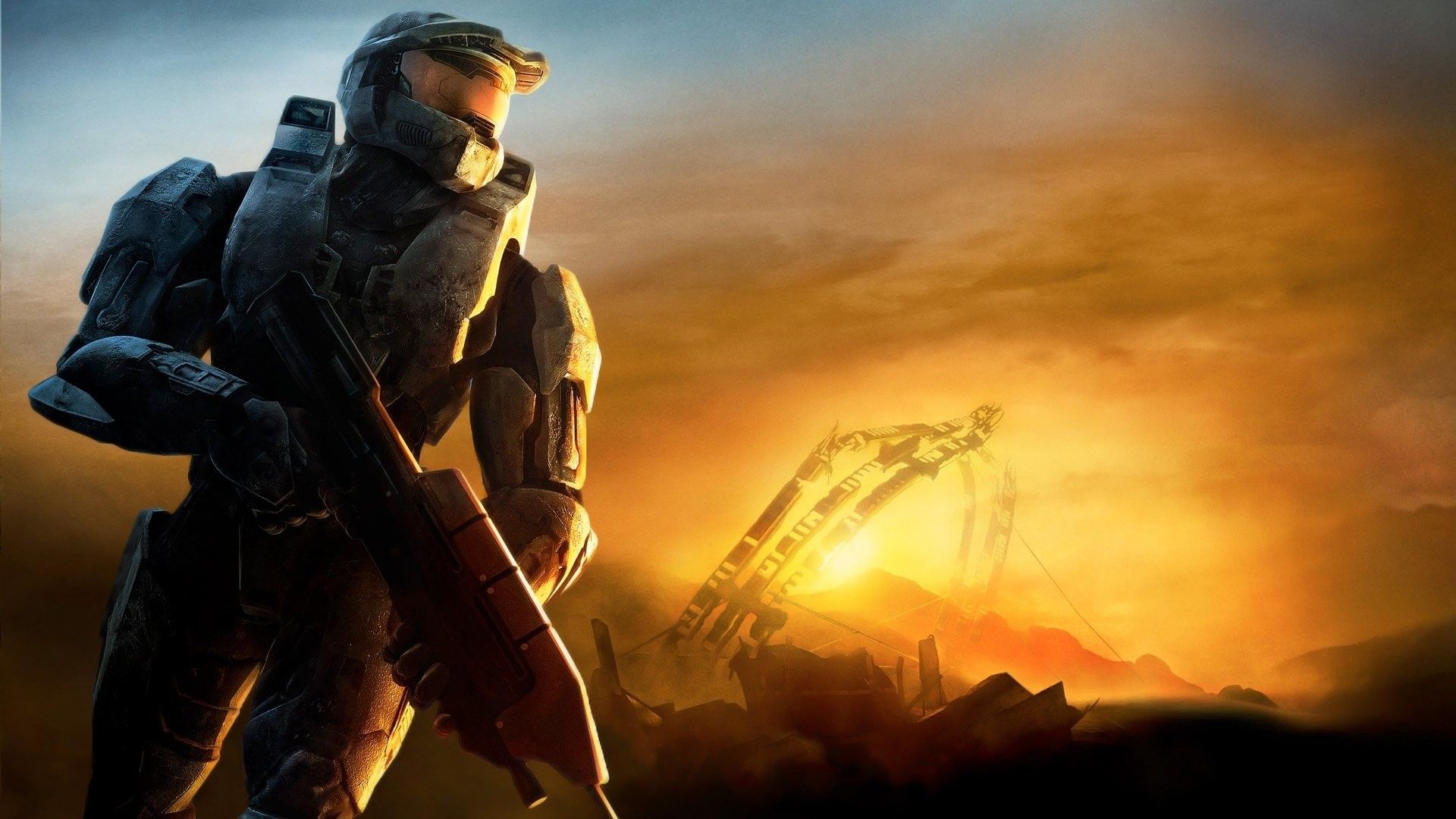 Master Chief Halo tramonto, 1920x1080 1080p, PC Desktop