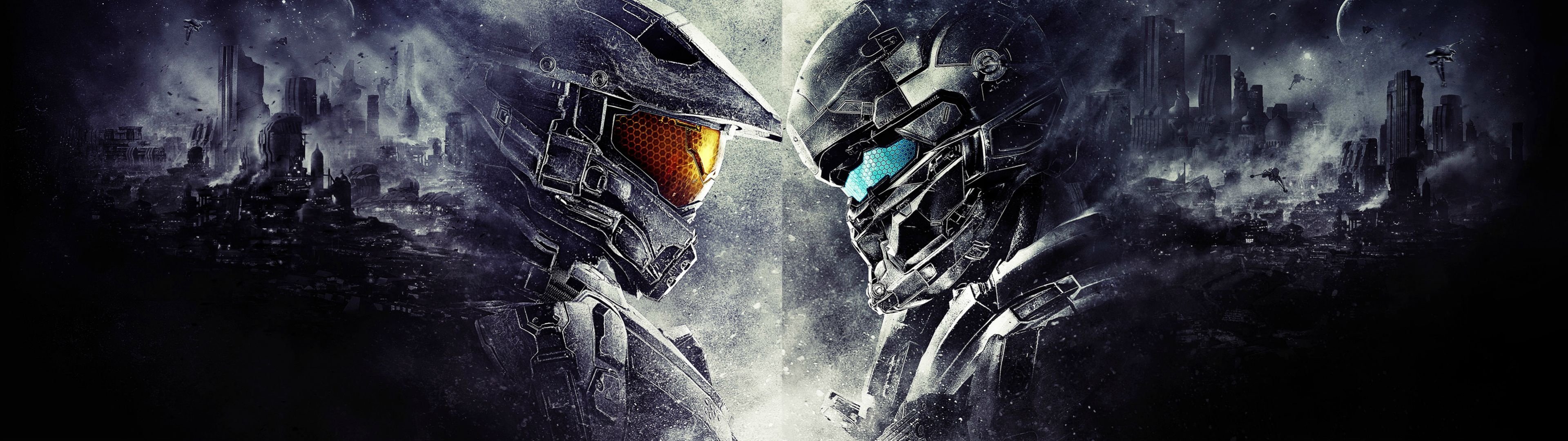 Halo Spartan orbita spaziale, Master Chief, 3200x1200 Panoramico, Dual Screen