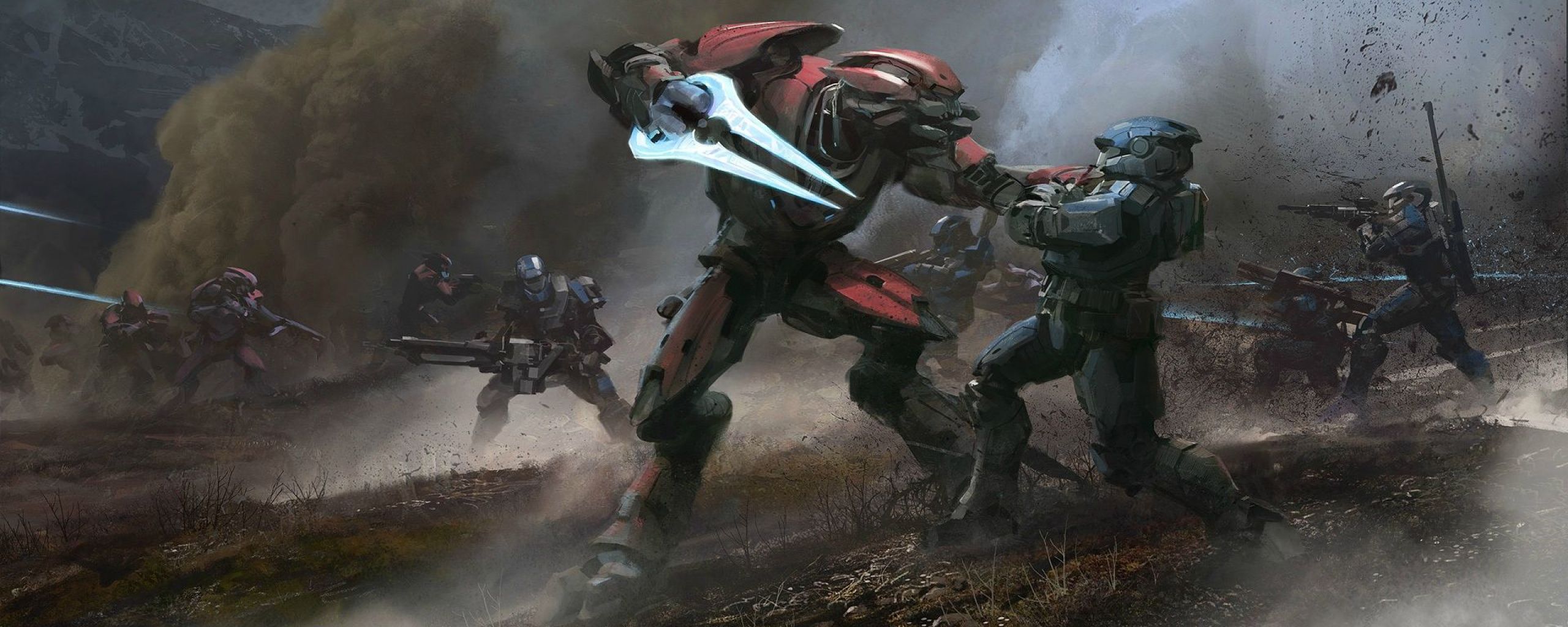 Halo Master Chief e Locke, 3840x1080 Ultrawide, Dual Monitor
