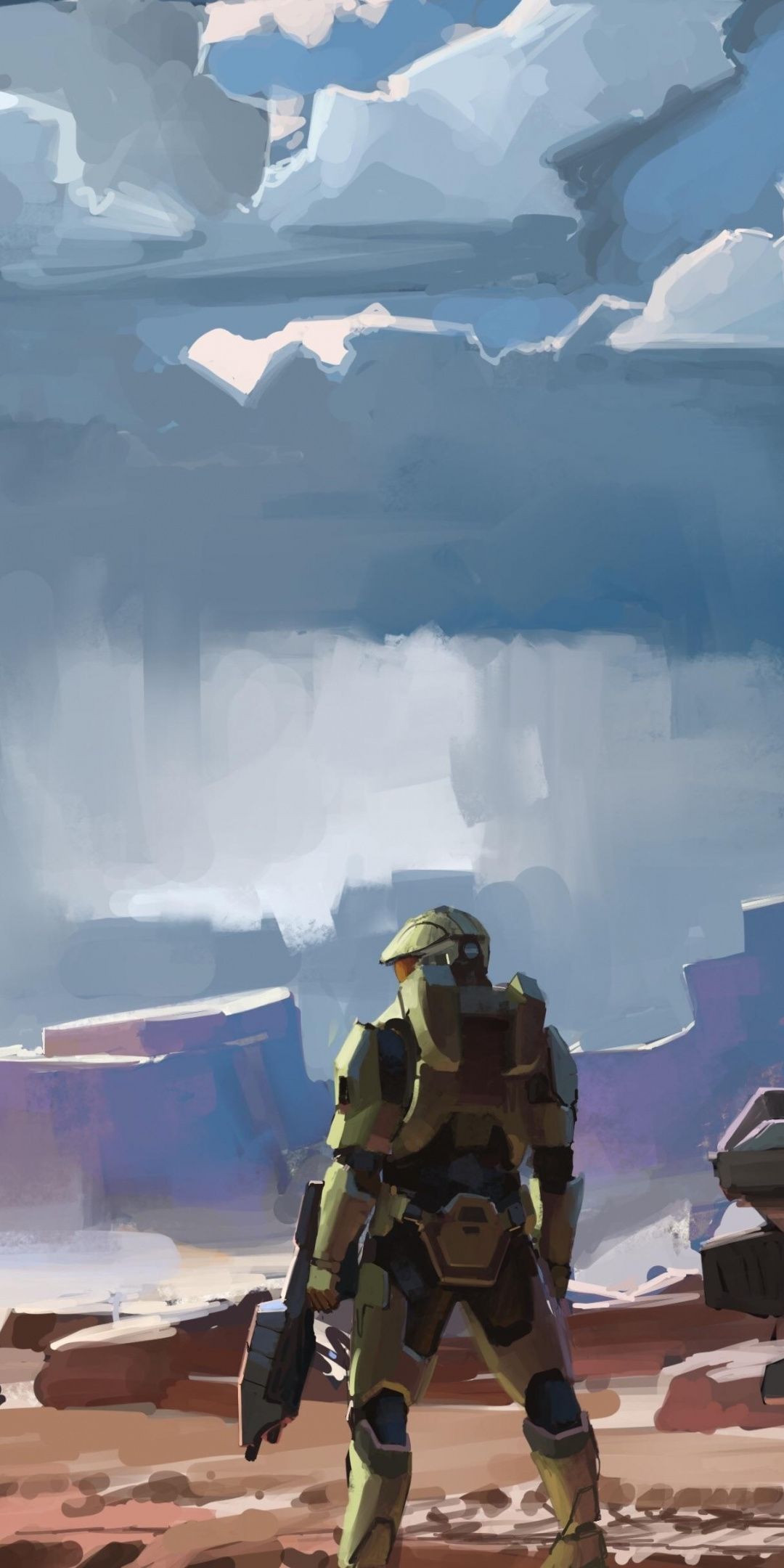 Master Chief Halo Infinite deserto, 1080x2160 Verticale, Mobile