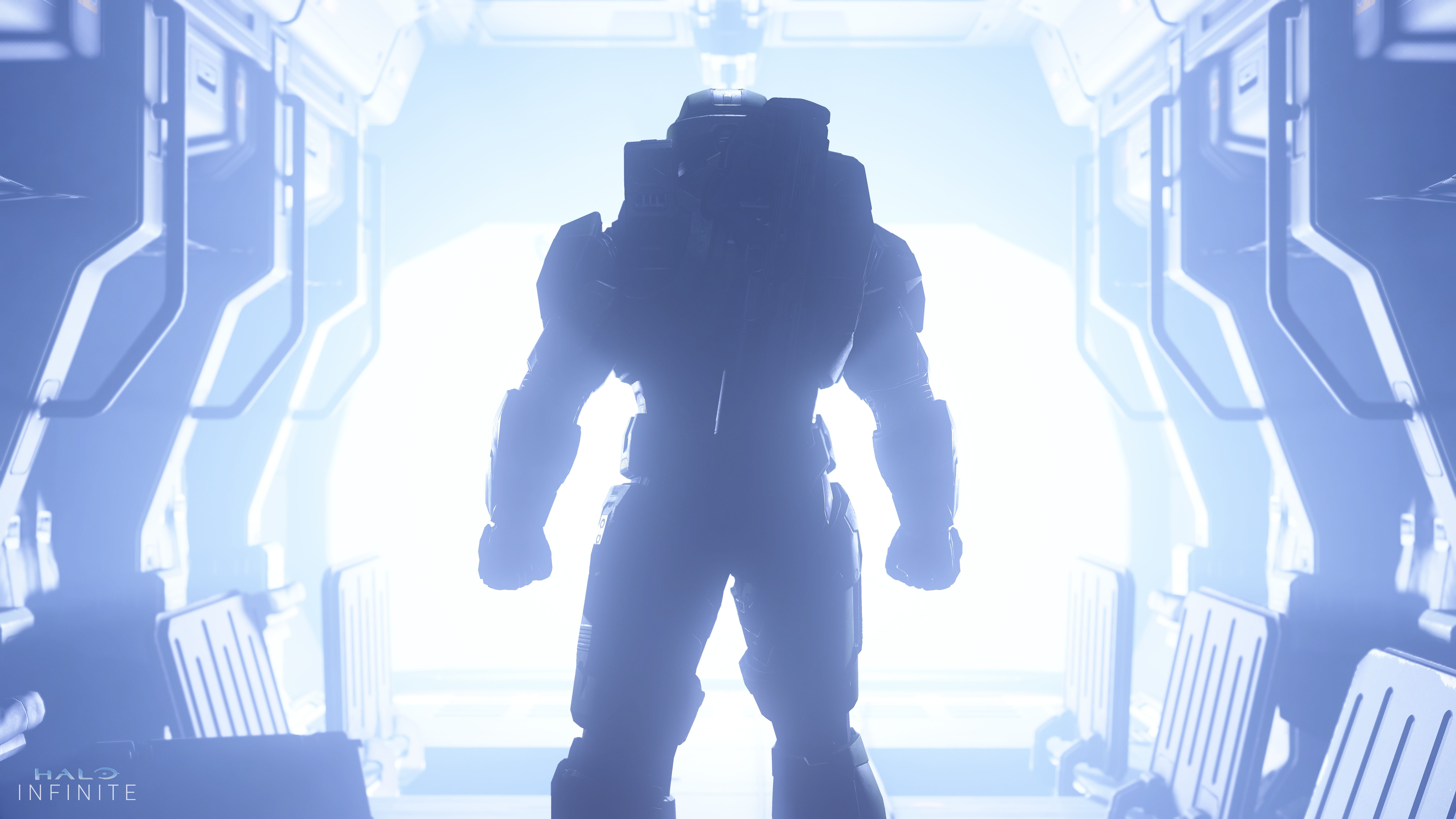 Master Chief Halo Infinite corridoio, 7680x4320 Ultra HD, Monitor 4K