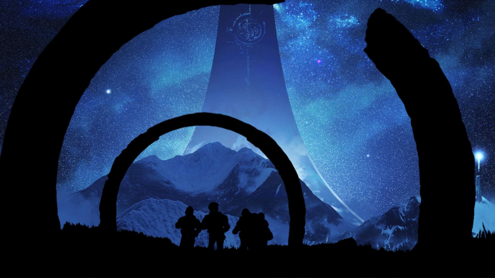 Master Chief Halo anello notturno, sparatutto FPS, 1920x1080 Full HD 1080p, Laptop
