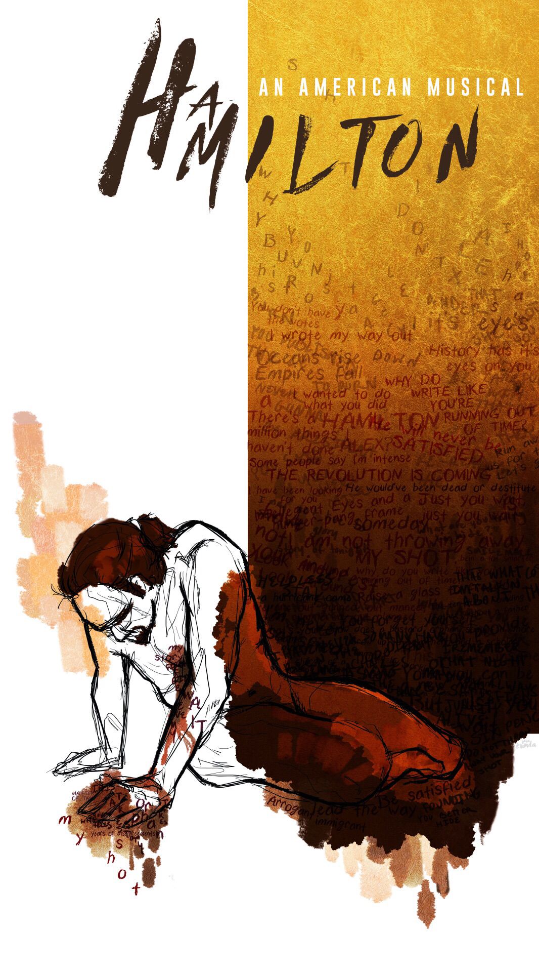 Hamilton musical scena teatrale, 1080x1920 Verticale, Mobile