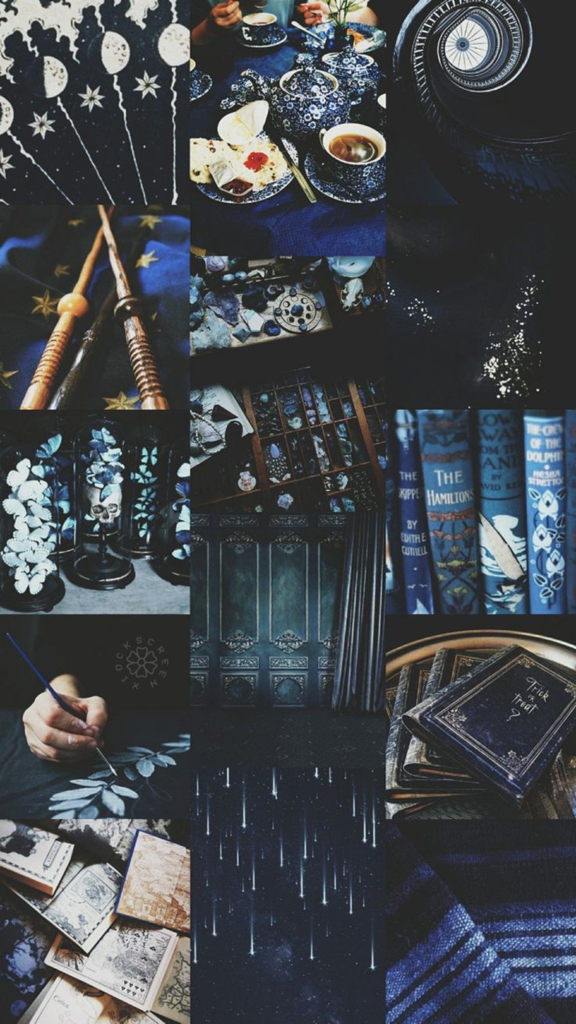 Collage estetico blu Hamilton, 1920x3415 Full HD Verticale, Smartphone