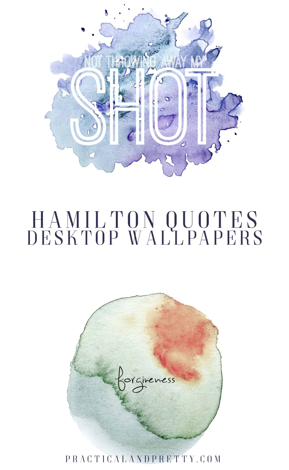 Citazioni Hamilton acquerello colorato, 1200x1949 Verticale, Telefono
