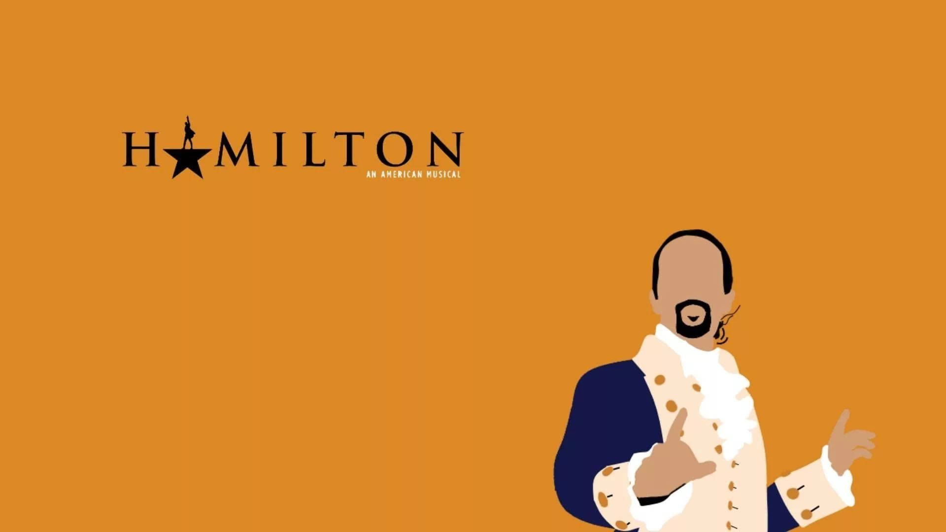 Logo Hamilton musical arancione, 1920x1080 Full HD 1080p, Desktop