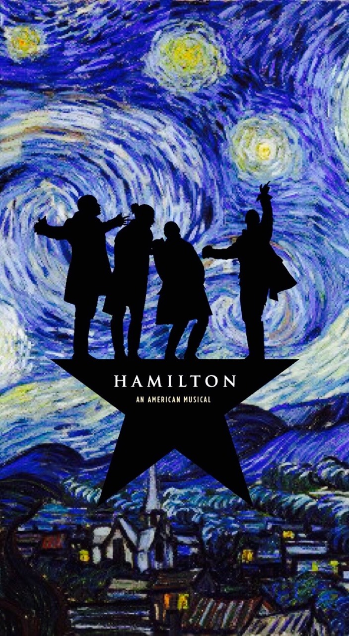 Silhouette Hamilton stile Van Gogh, 703x1280 Full HD Verticale, iPhone