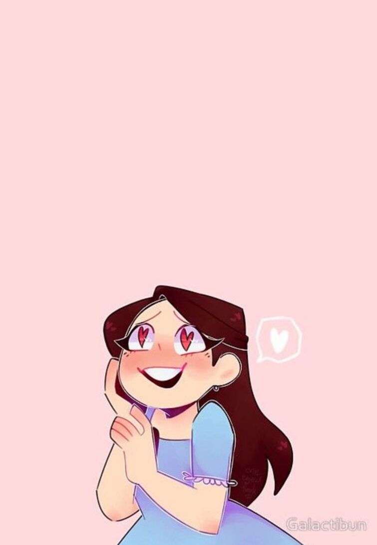 Ragazza cartone occhi cuore, 755x1091 Full HD Verticale, iPhone