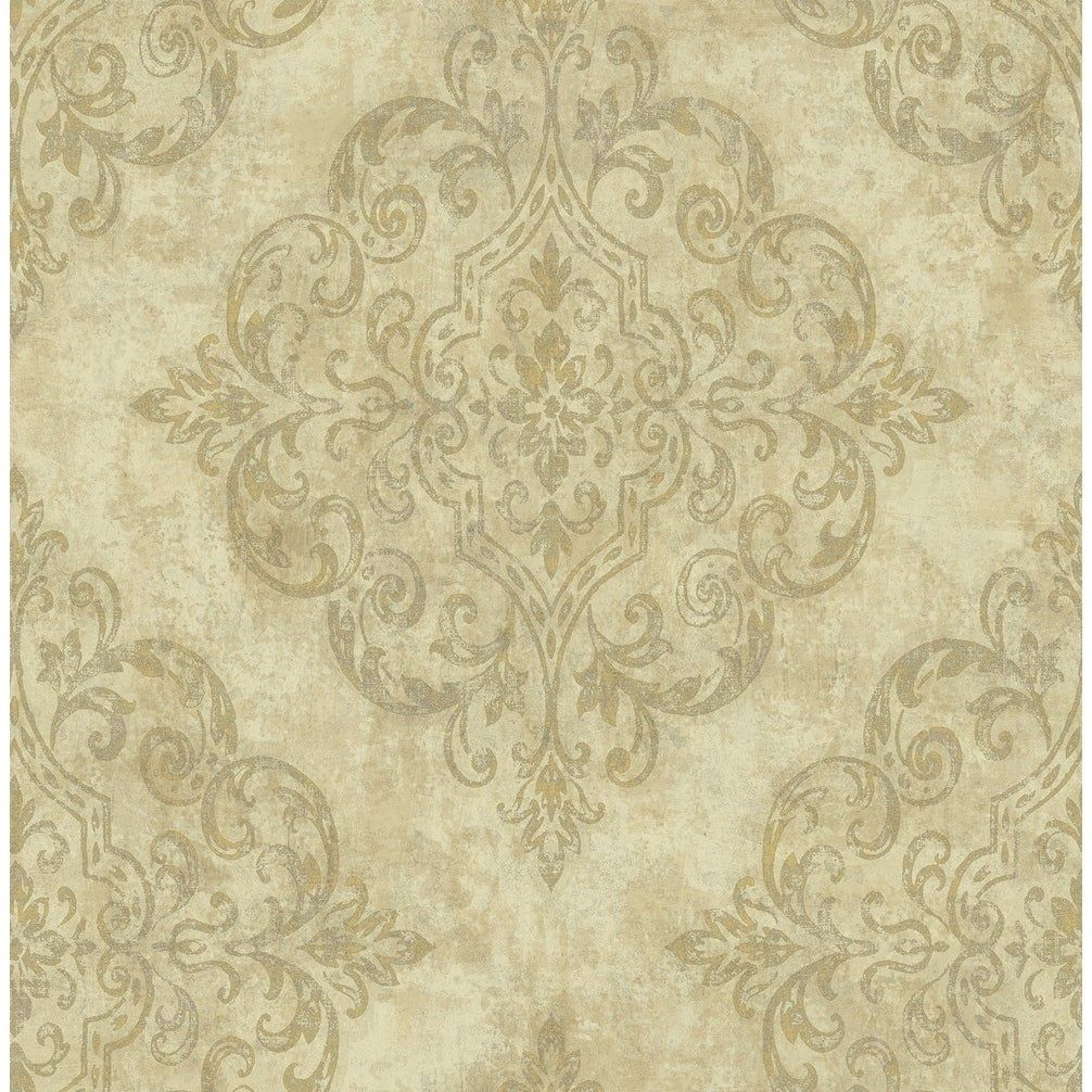 Carta da parati damascata grigio dorata, 998x998 HD, iMac