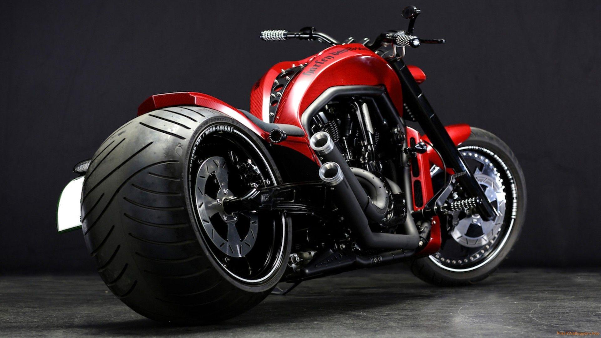 Moto Harley Davidson rossa custom, 1920x1080 1080p, Desktop