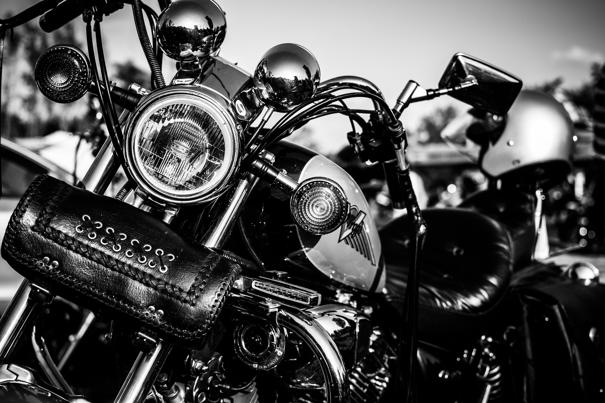 Moto Harley Davidson bianco nero, 2048x1365 2K, PC Desktop