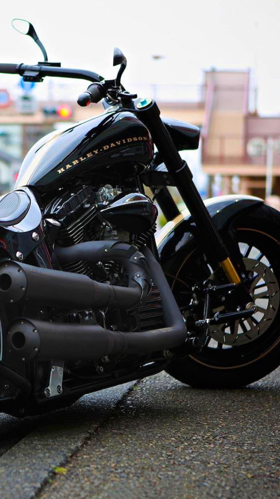 Moto Harley Davidson nera, 1080x1920 Full HD Verticale, iPhone