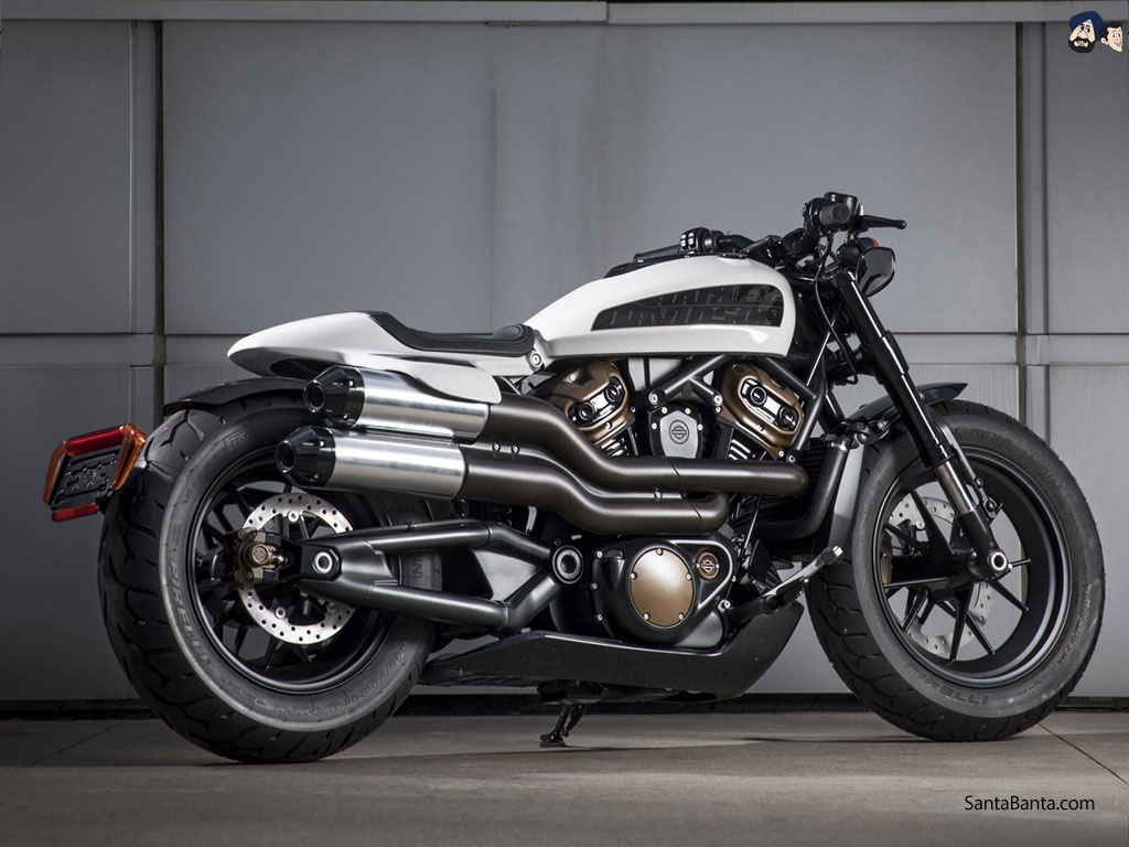 Moto Harley Davidson bianca nera, 1024x768 HD, Desktop