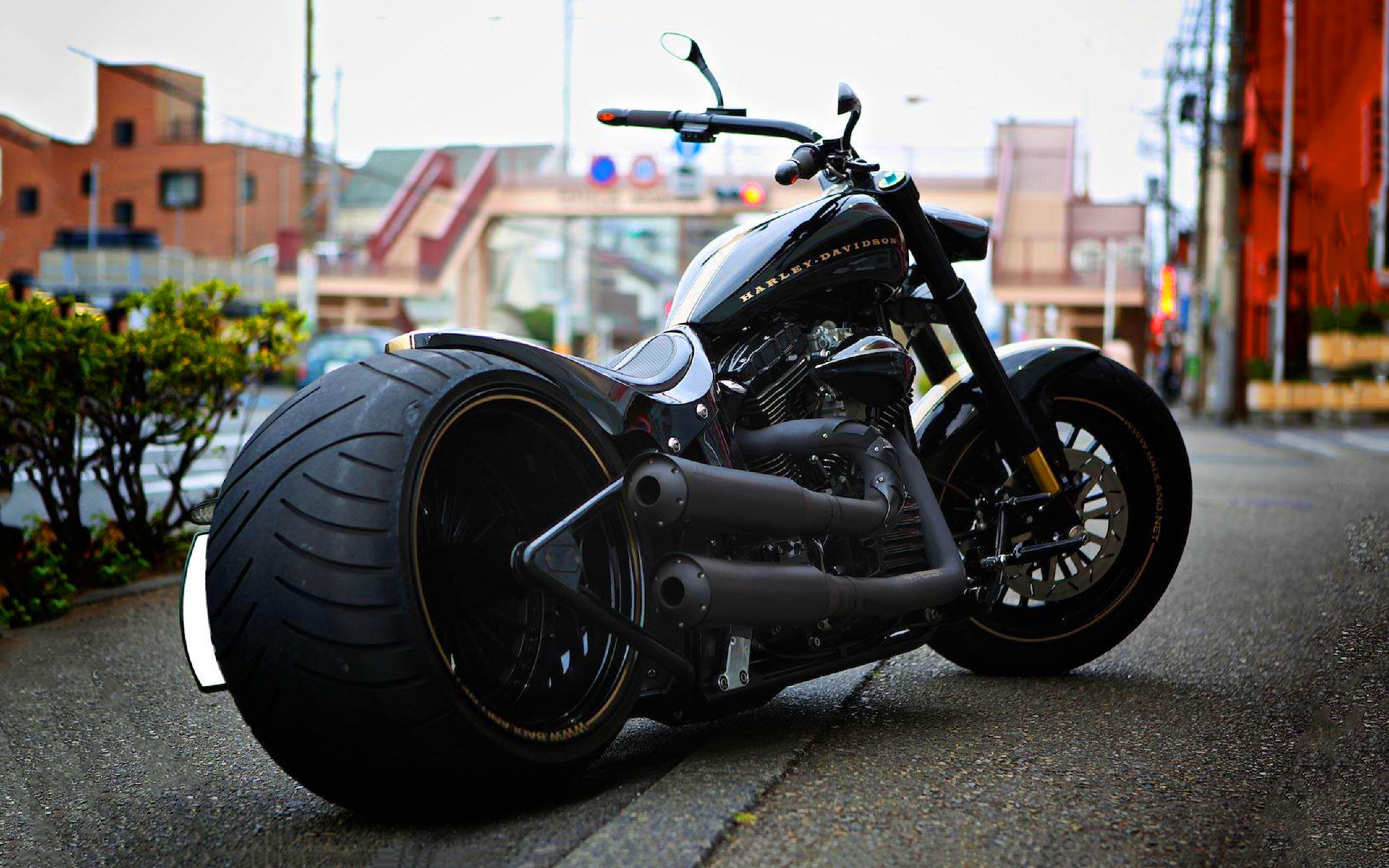 Moto Harley Davidson nera, 3840x2400 UHD, PC 4K