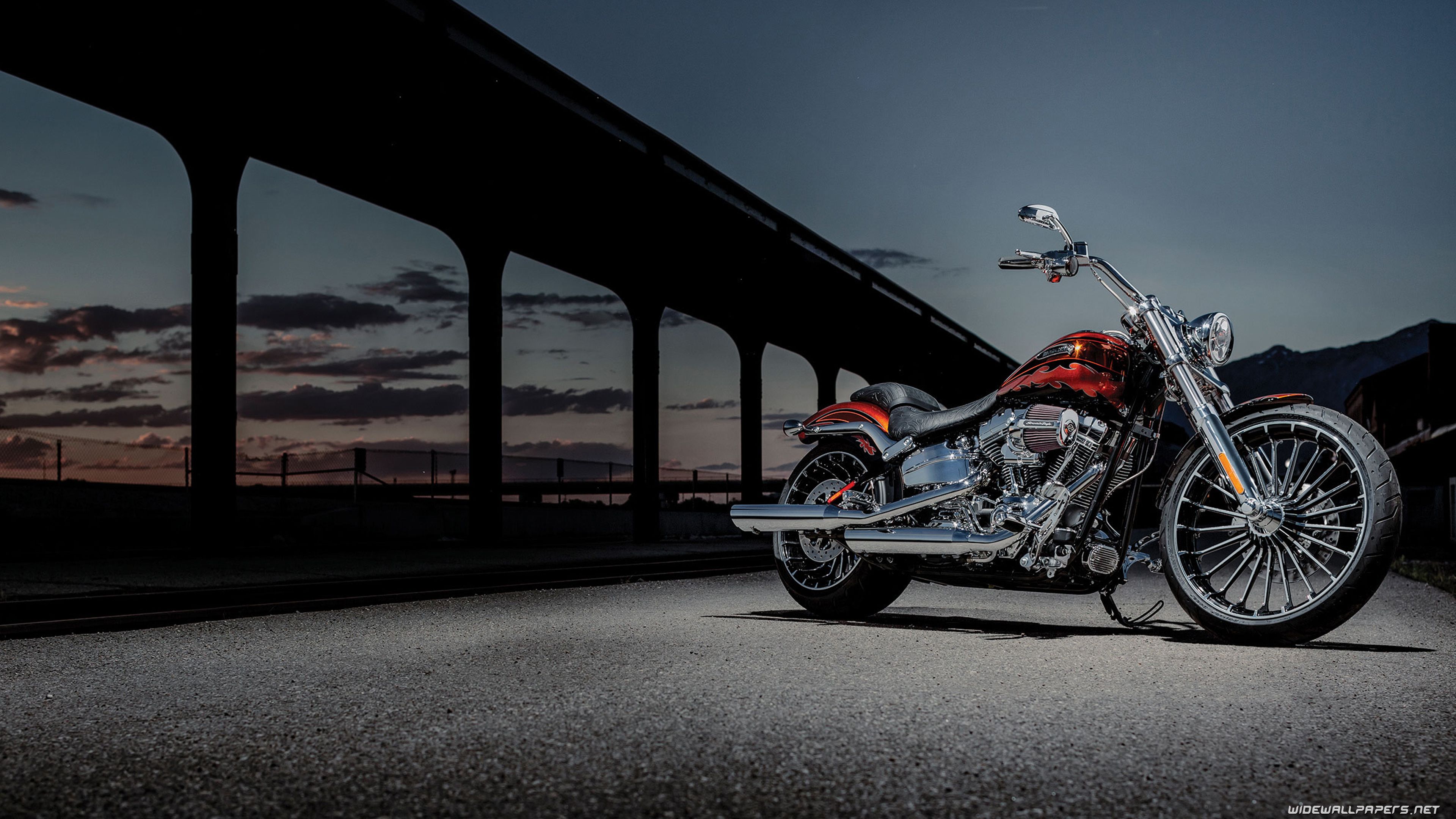 Moto Harley Davidson rossa nera, 3840x2160 4K Ultra HD, Monitor 4K