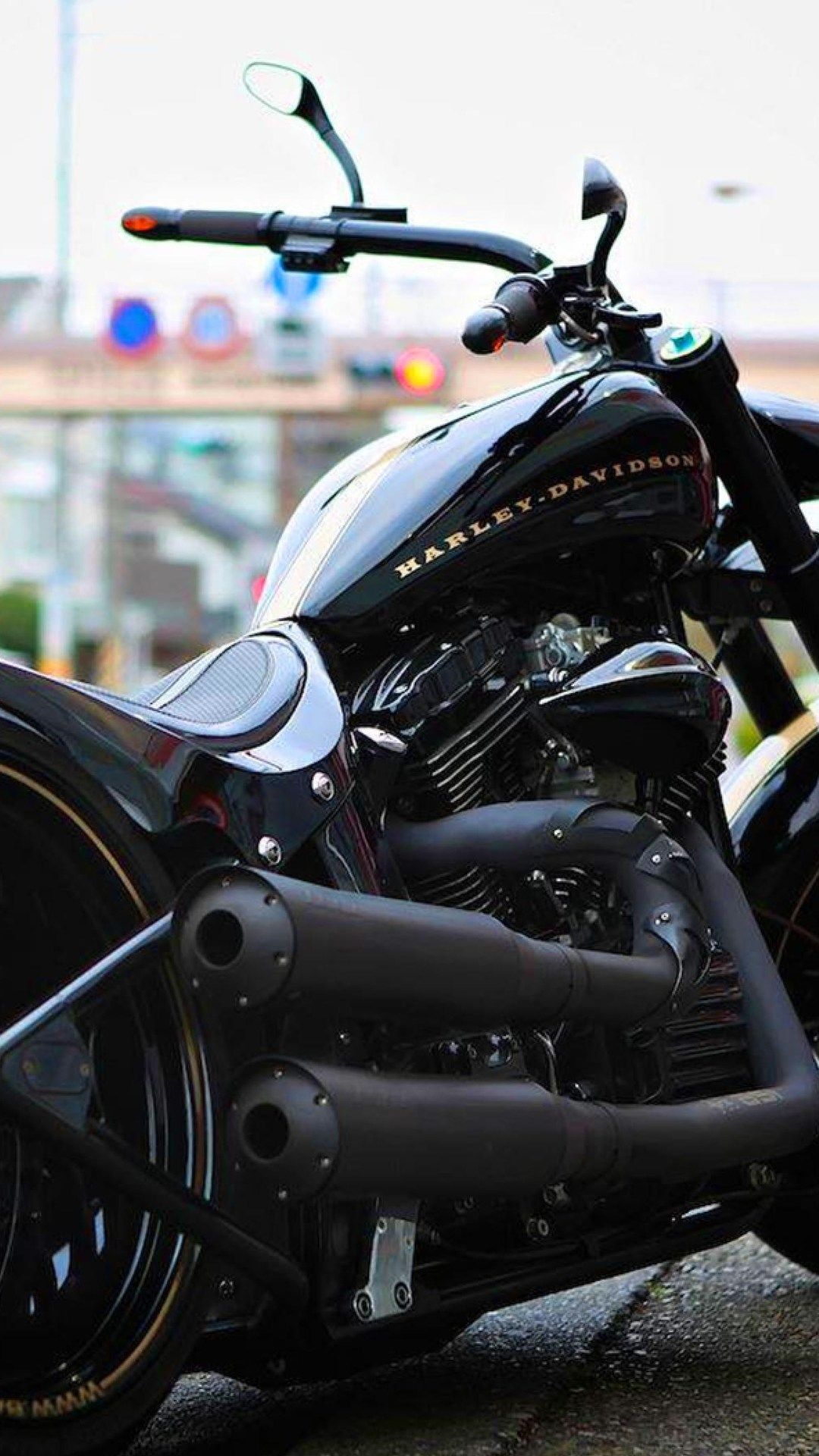 Moto Harley Davidson nera, 1080x1920 Full HD Verticale, iPhone