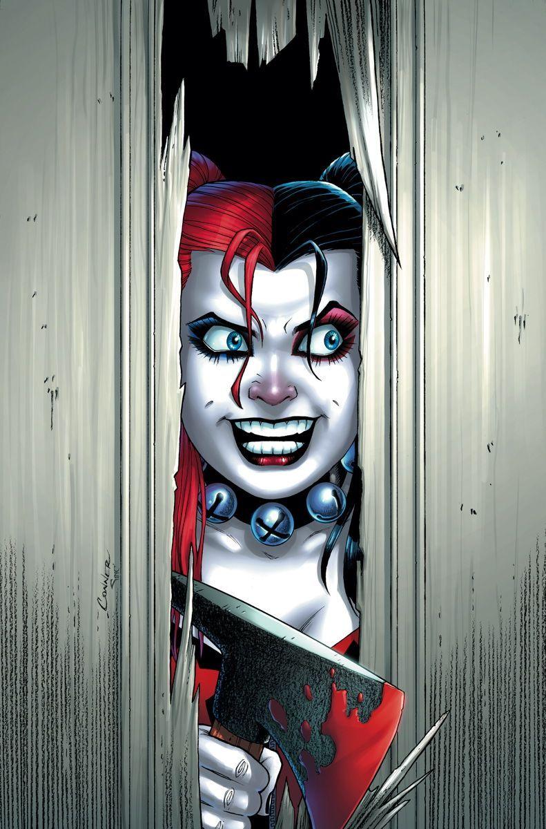 Harley Quinn tra porta strappata, 791x1200 Verticale, Mobile