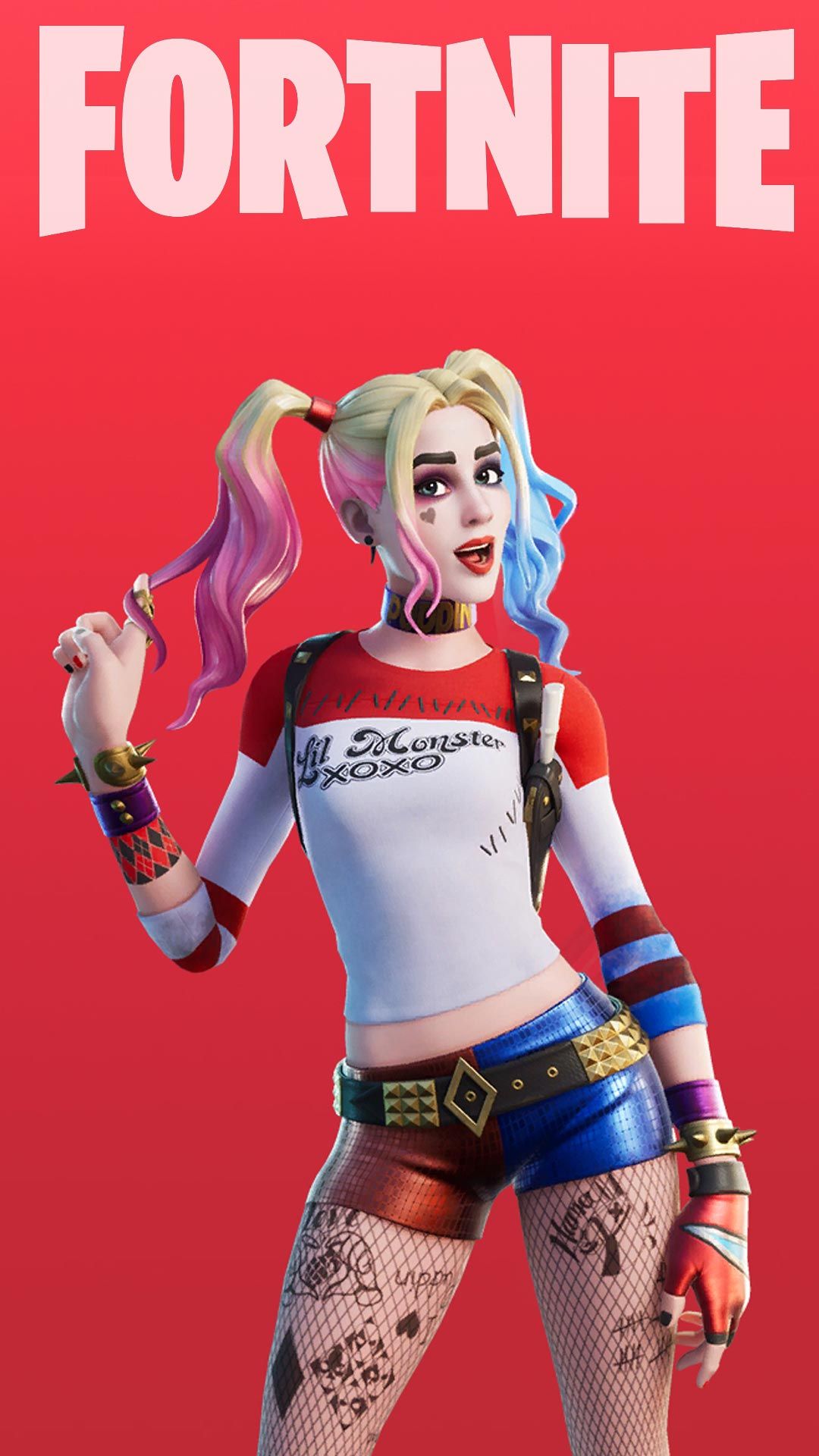 Harley Quinn skin Fortnite, battle royale, 1080x1920 Full HD Verticale, Smartphone