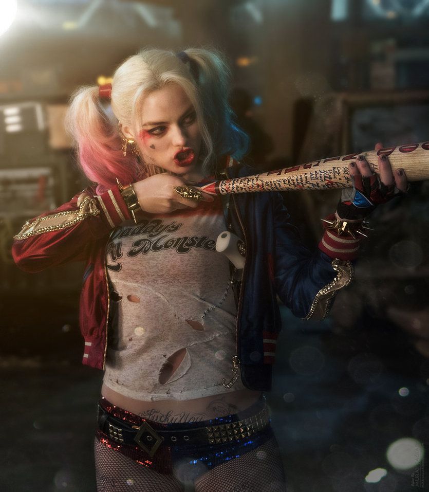 Harley Quinn con mazza da baseball, 835x957 Full HD Verticale, Google Pixel