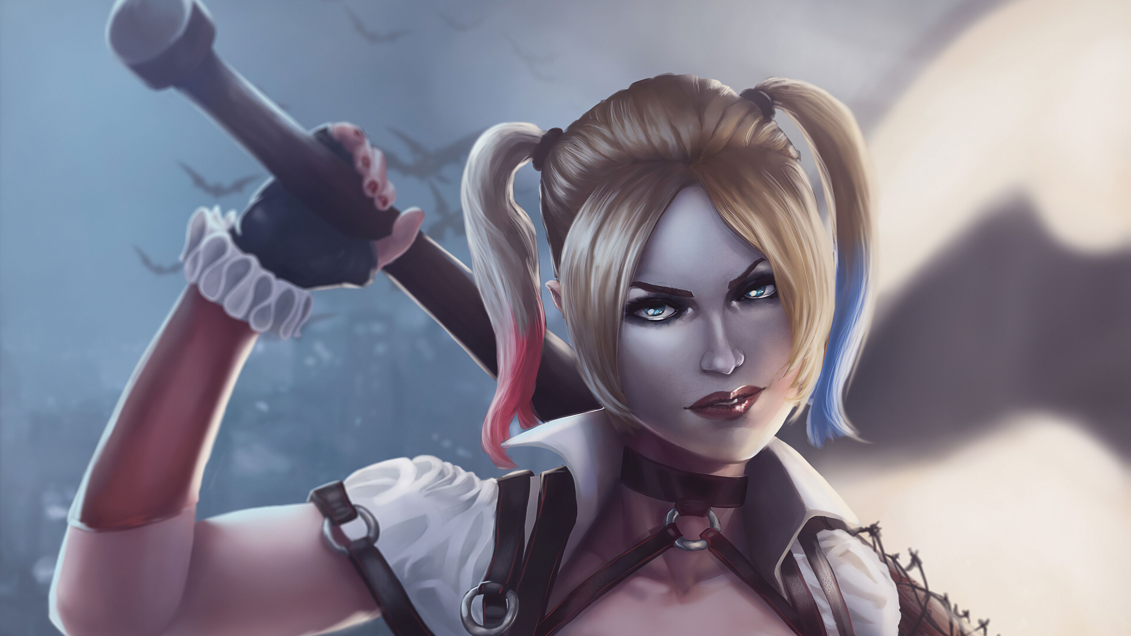 Harley Quinn con mazza, 3840x2160 Ultra HD, 4K TV