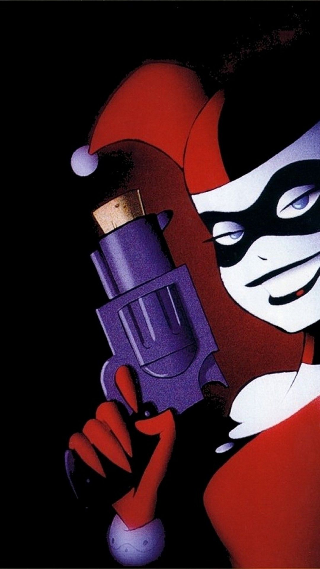 Harley Quinn con pistola, 1080x1920 Full HD Verticale, iPhone