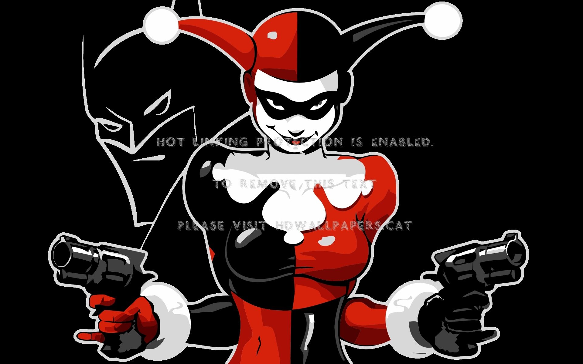 Harley Quinn rossa e nera, 1600x900 900p, Desktop
