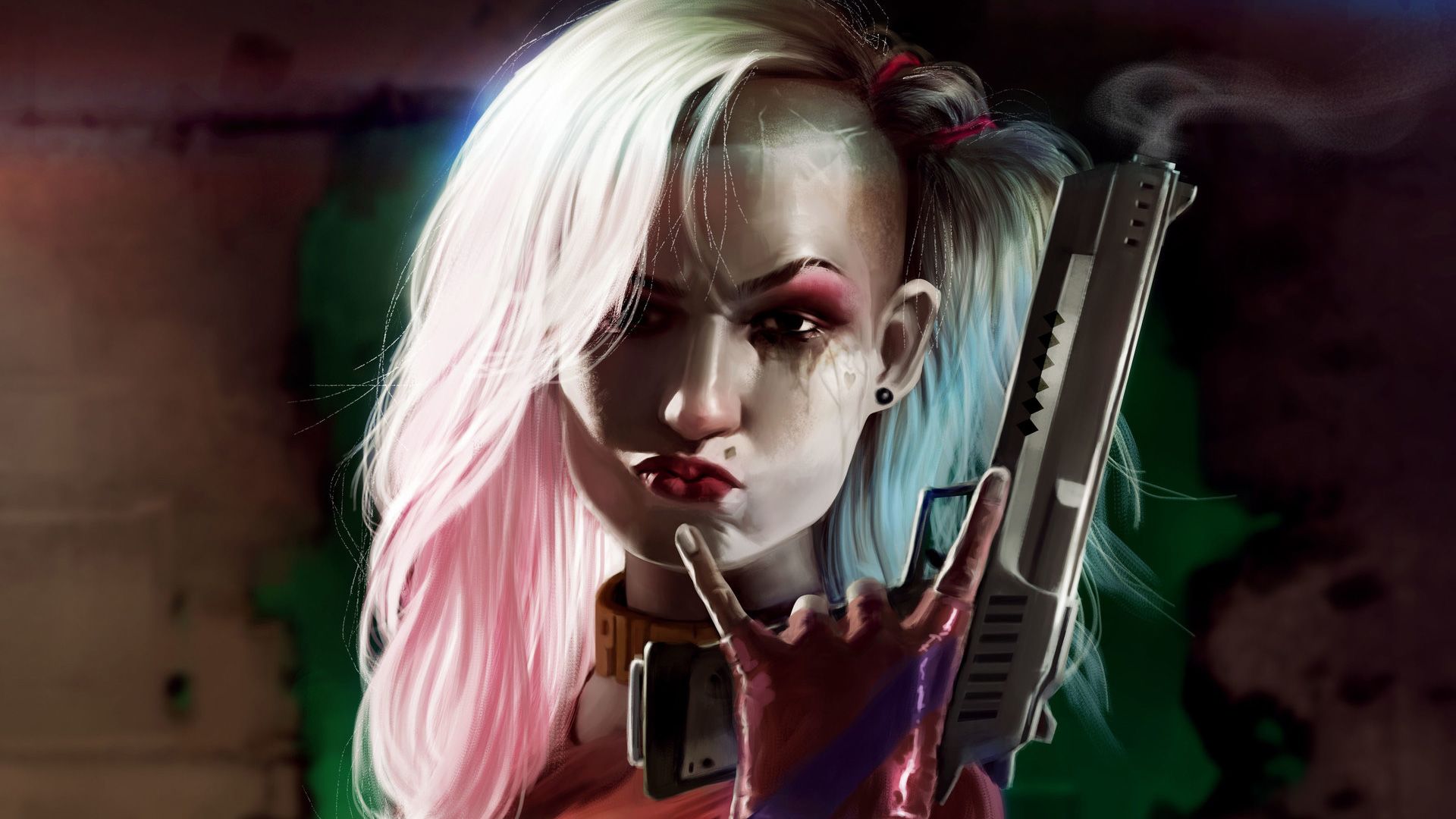 Harley Quinn con pistola, DC Comics, 1920x1080 1080p, Laptop