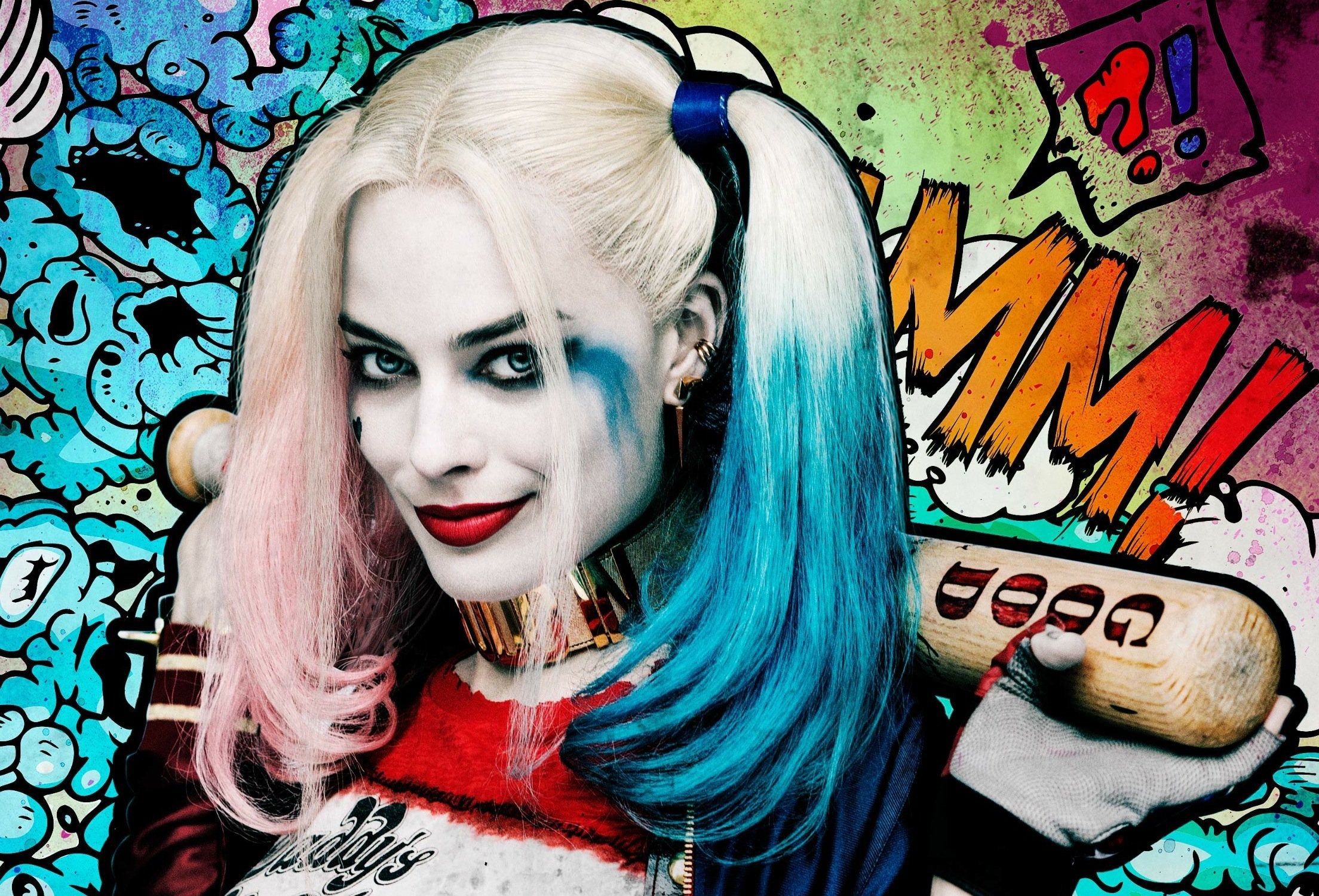 Harley Quinn sfondo pop art, 2208x1500 Hi-Res, Desktop