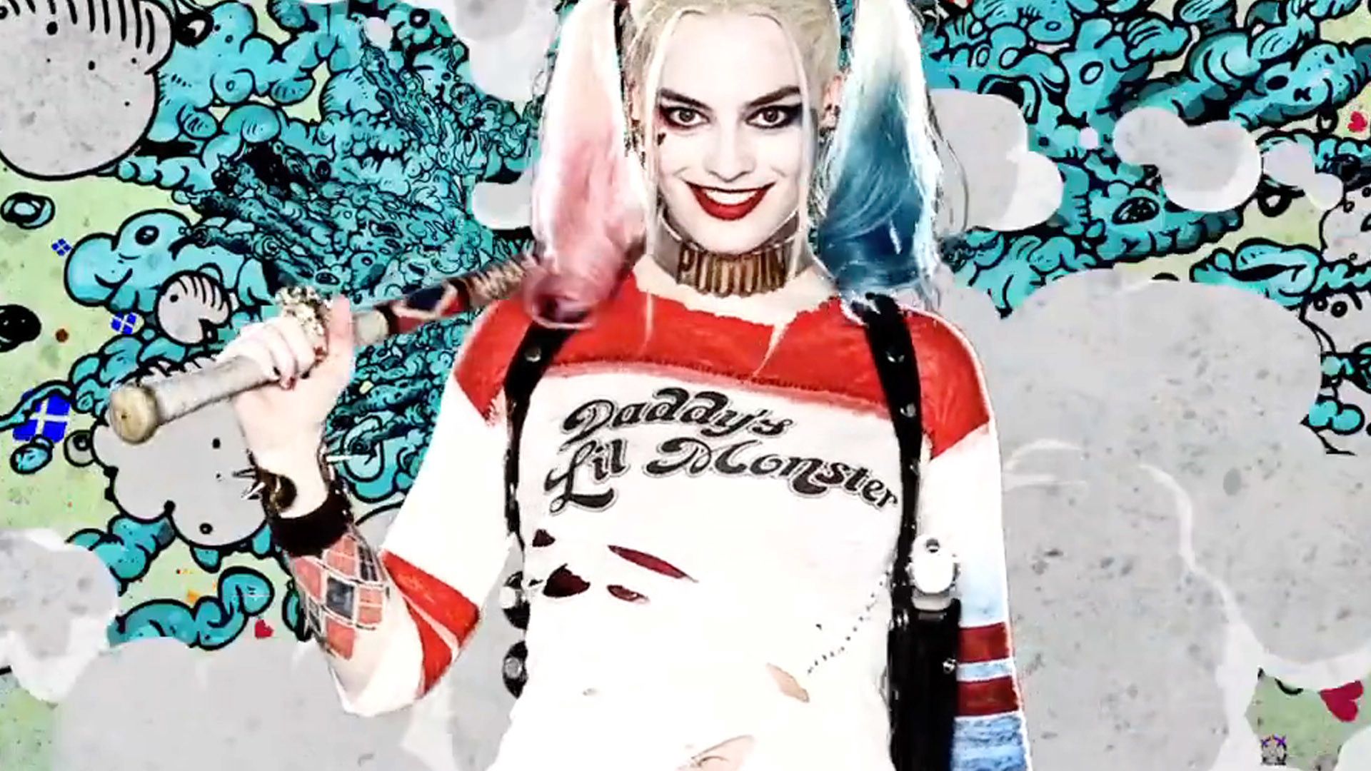 Harley Quinn con mazza da baseball, 1920x1080 Full HD 1080p, Desktop