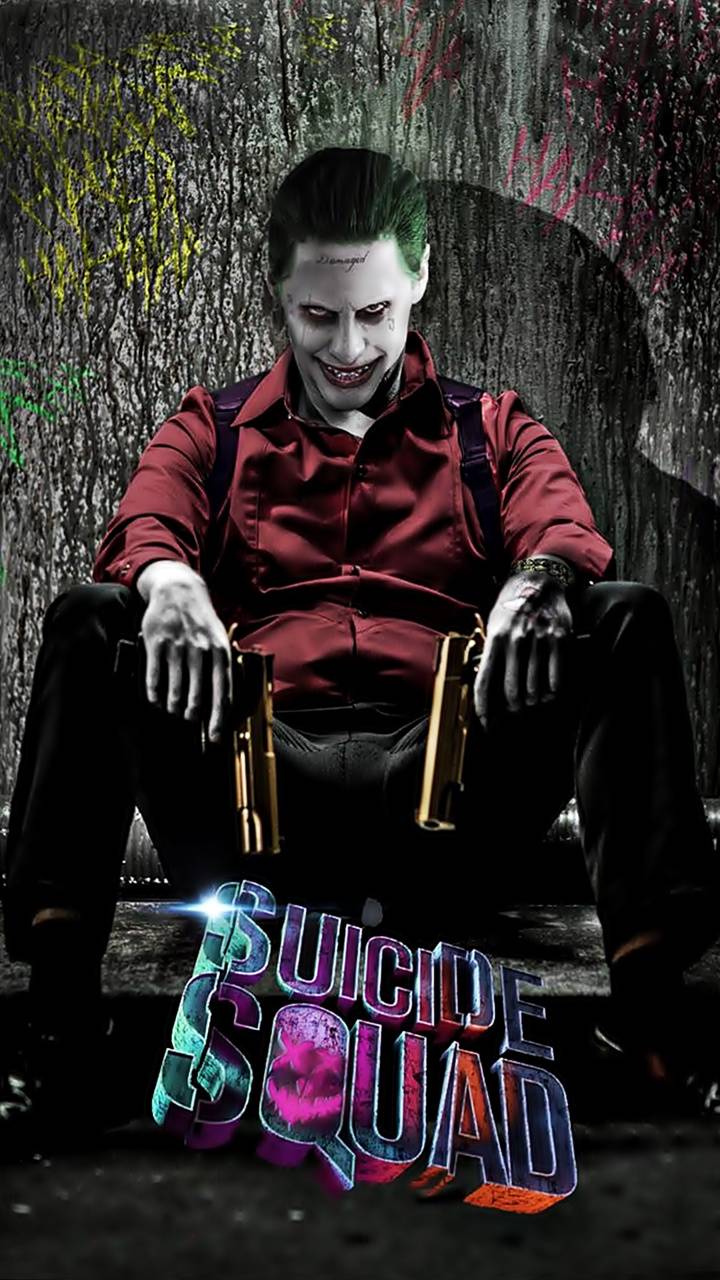 Joker Suicide Squad pistole dorate, 720x1280 Verticale, OnePlus