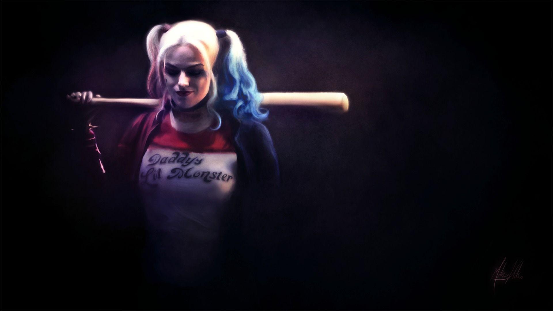Harley Quinn con mazza baseball, 1920x1080 1080p, PC
