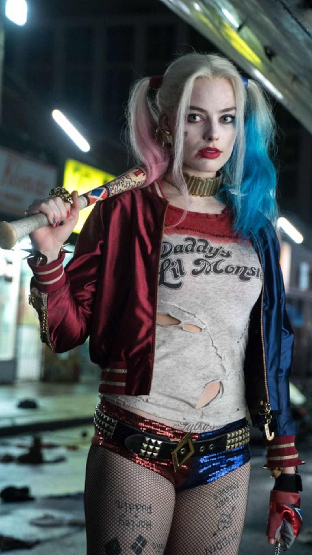 Harley Quinn con mazza da baseball, 1080x1920 Full HD Verticale, Samsung Galaxy