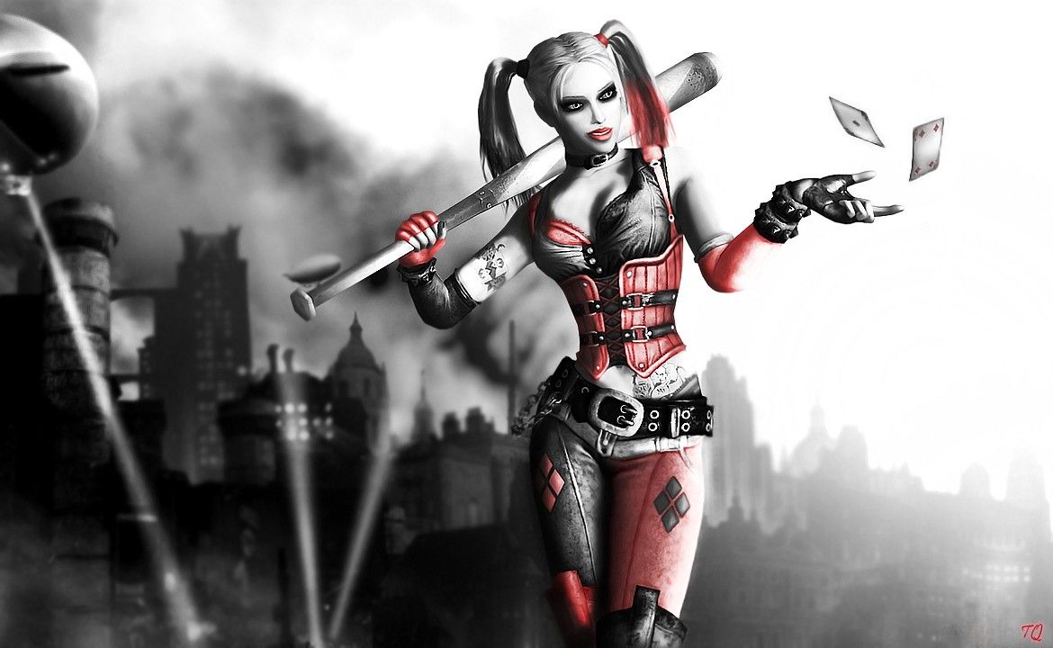 Harley Quinn Arkham con mazza, 1170x720 HD, Laptop