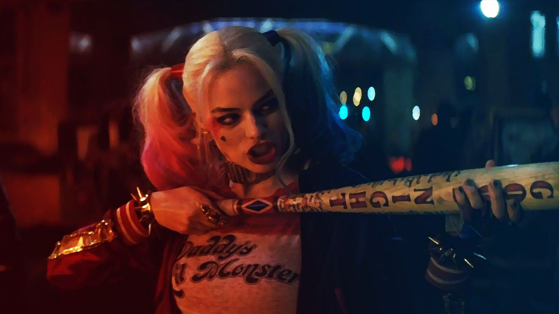 Harley Quinn con mazza da baseball, 1920x1080 Full HD, Laptop
