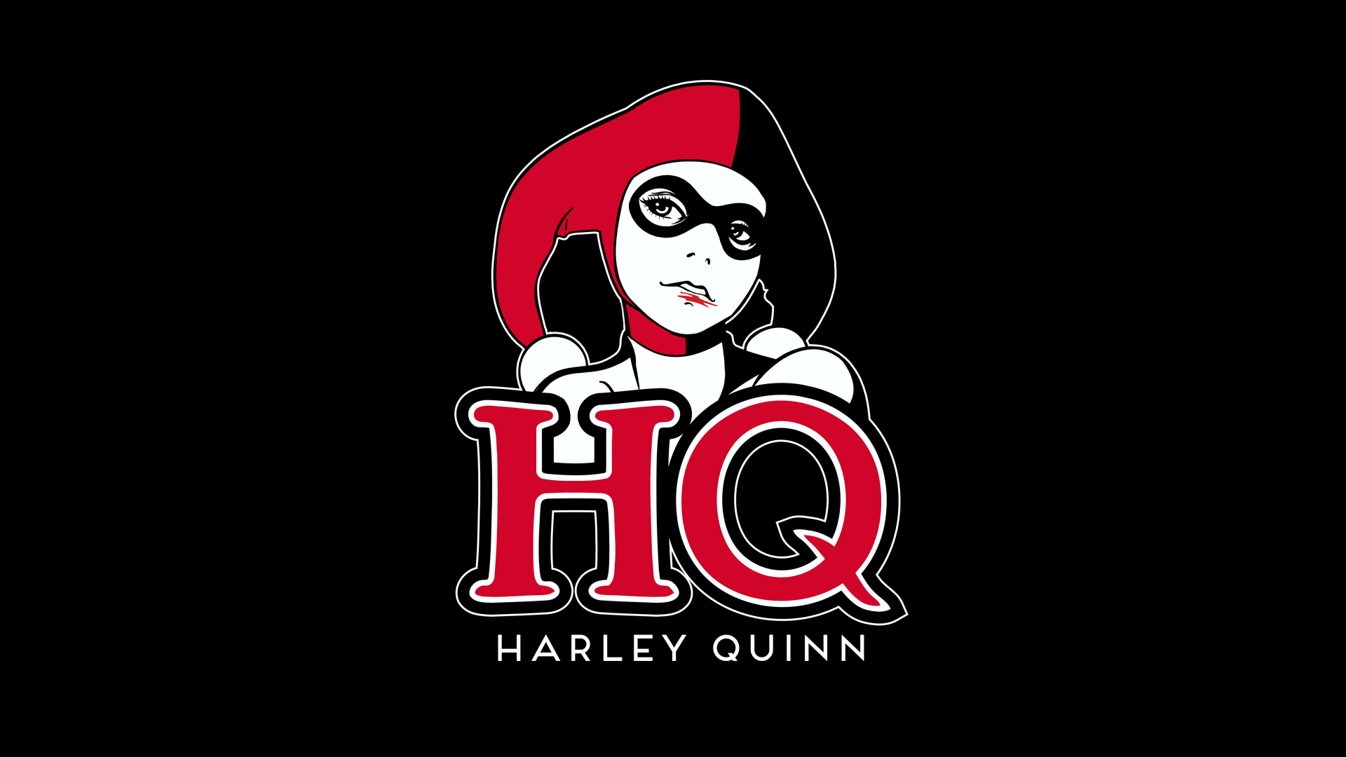 Logo Harley Quinn, 1920x1080 Full HD 1080p, PC